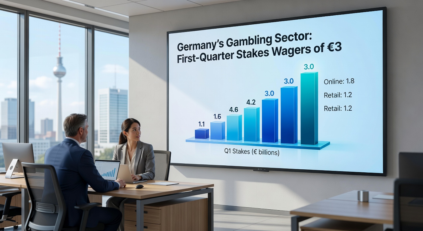 Grafik zur Verteilung der Einsätze auf verschiedene Glücksspielsegmente in Deutschland