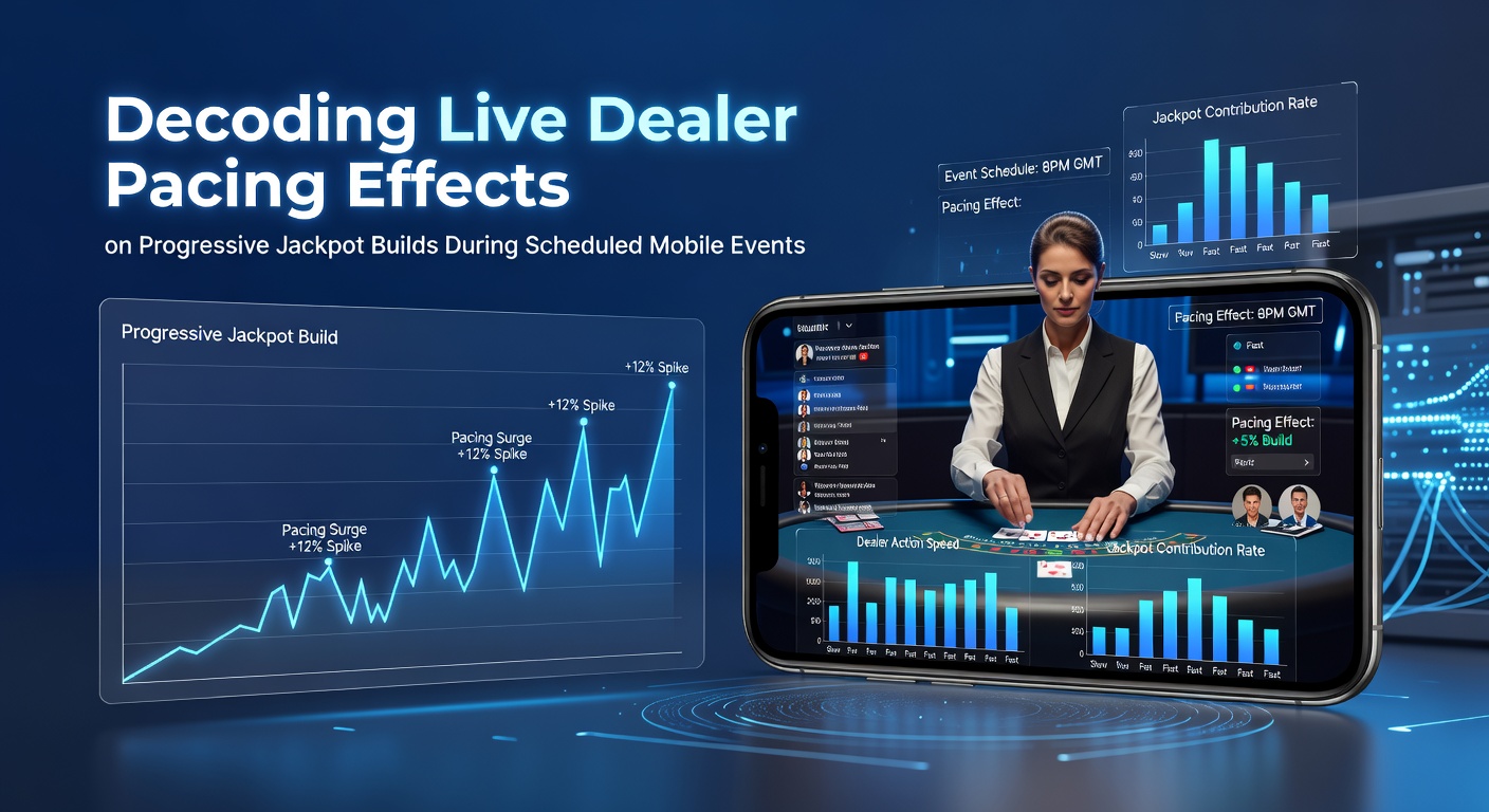 Live-Dealer bei einem mobilen Blackjack-Event mit Fokus auf Spieltempo und Jackpot-Anzeige