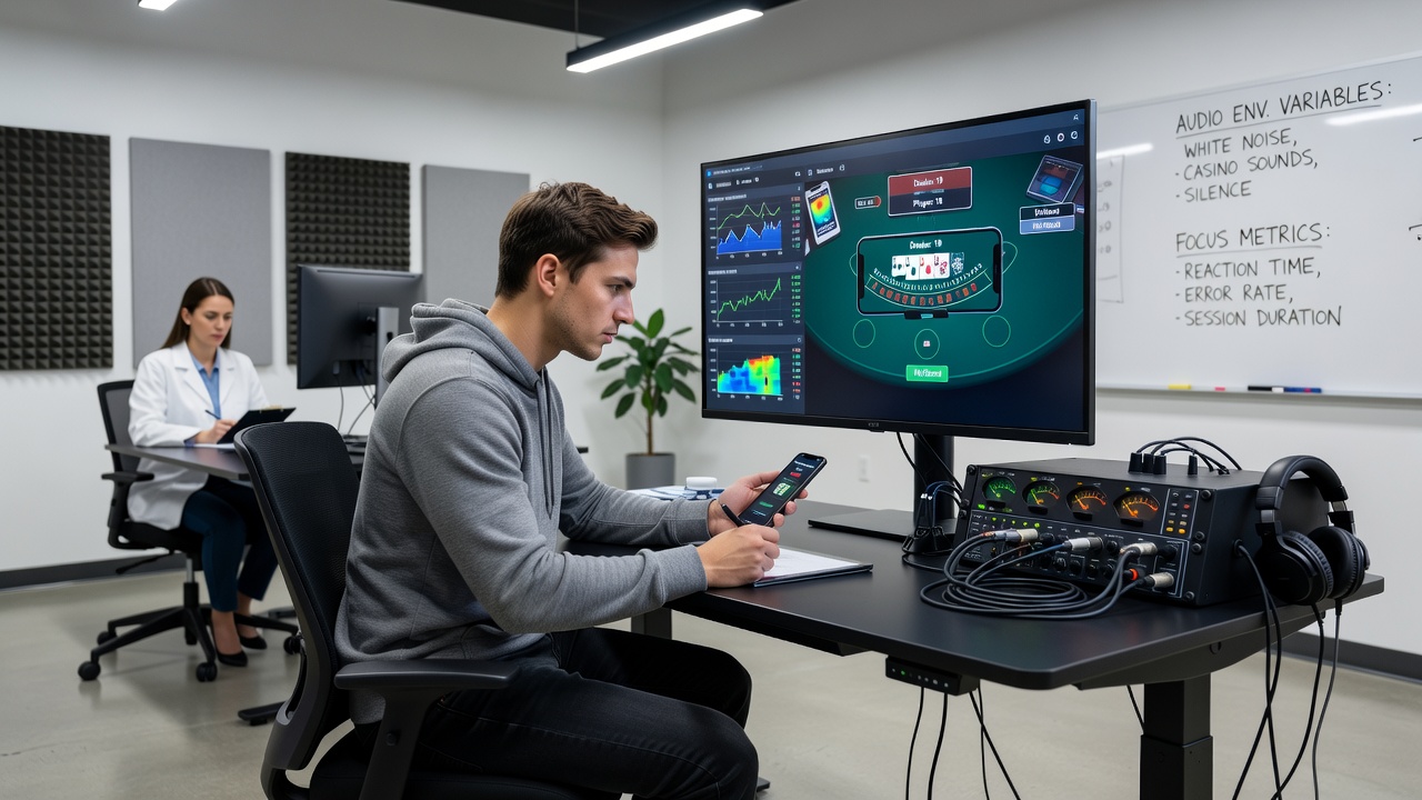 Analyse von Audio-Umgebungen während mobiler Blackjack-Sitzungen