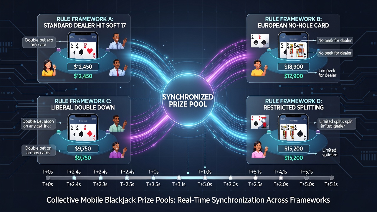 Darstellung kollektiver Preispool-Entwicklungen in mobilen Blackjack-Events