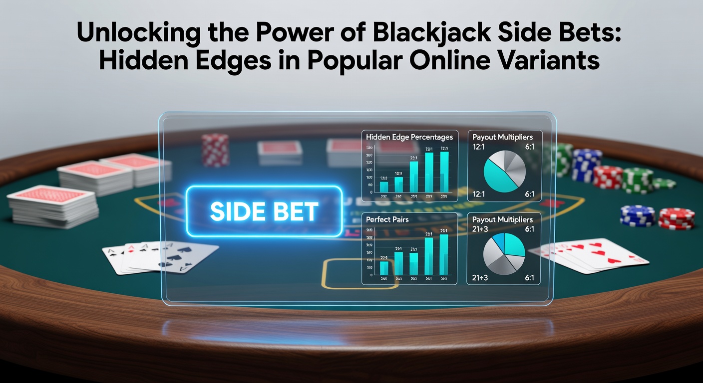 Ein dynamischer Blackjack-Tisch in einem Online-Casino mit hervorgehobenen Nebenwetten-Optionen wie Perfect Pairs und 21+3, die leuchten und Auszahlungen versprechen